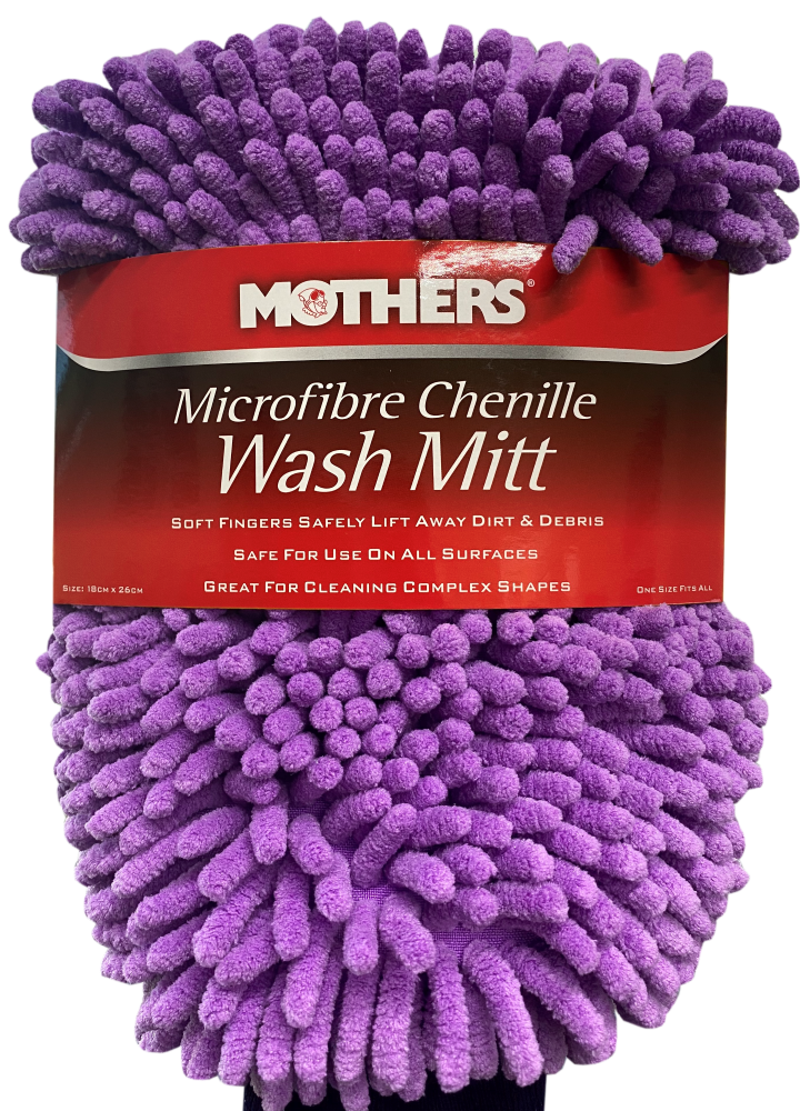 Mothers Microfibre Chenille Wash Mitt Purple