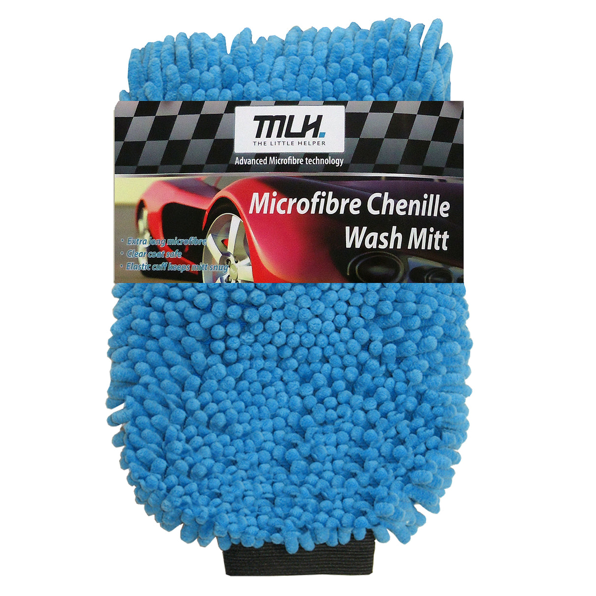 Mothers Microfibre Chenille Noodle Wash Mitt Blue