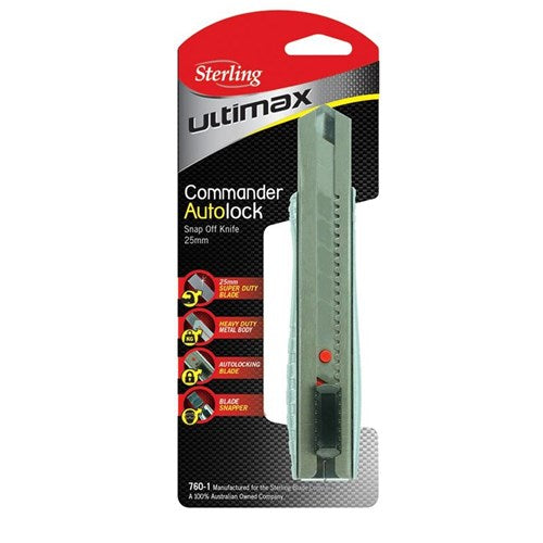 Sterling Commander Auto-lock Silver Metal Cutter 25mm