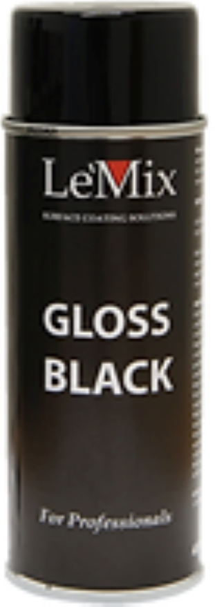 Le'mix Acrylic Top Coat Aerosol Gloss Black