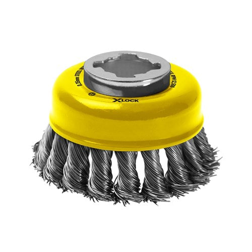 Alpha X-Lock Wire Cup Brush 75mm 0.35mm Knotted