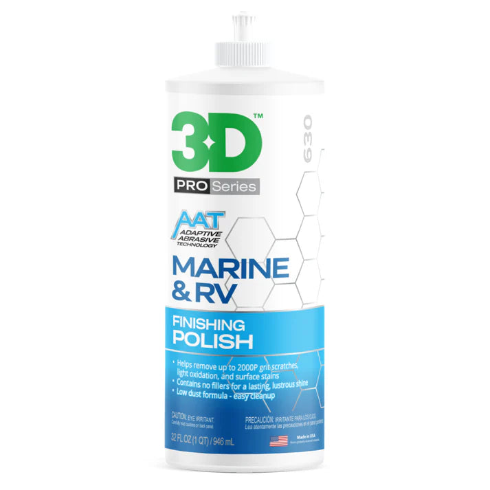 3D 630 Marine & RV Finishing Polish 946mL (32oz)