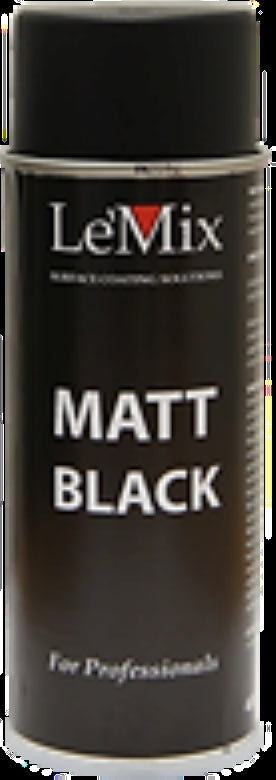 Le'mix Acrylic Top Coat Aerosol Matt Black 400mL