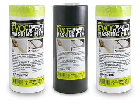 Bodyworx Evo Tru White Pre-Taped Masking Film 600mm Refill Single