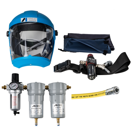 Iwata AF2100 Air Fed 3 Stage Filter Mask Kit
