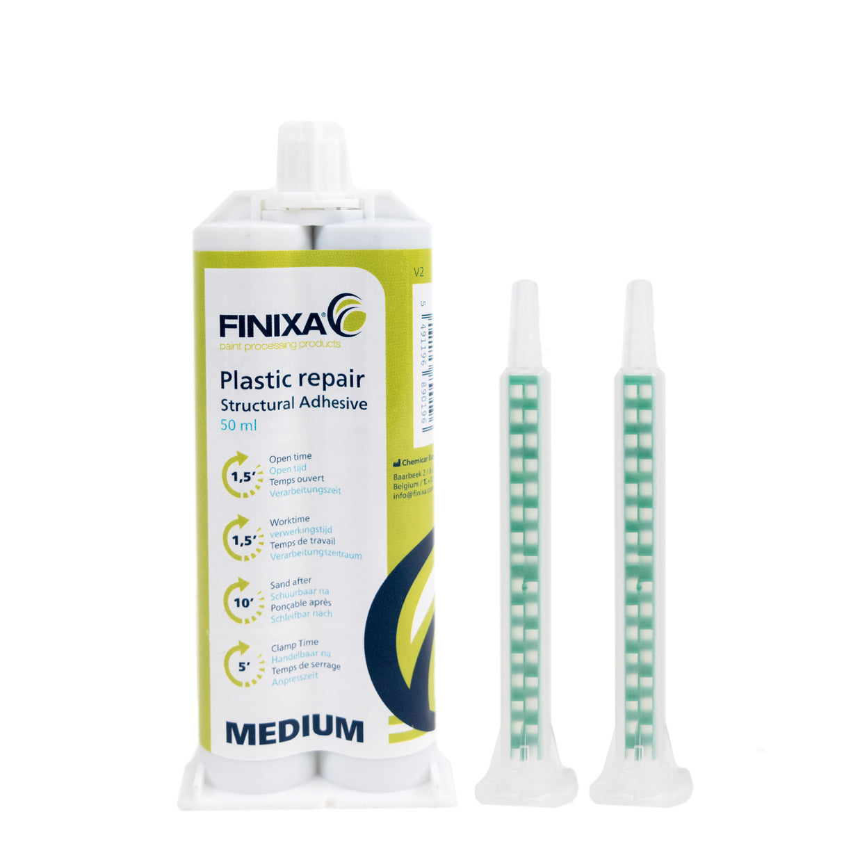 Finixa Plastic Repair Medium Black 50ml (1.5 Minutes)