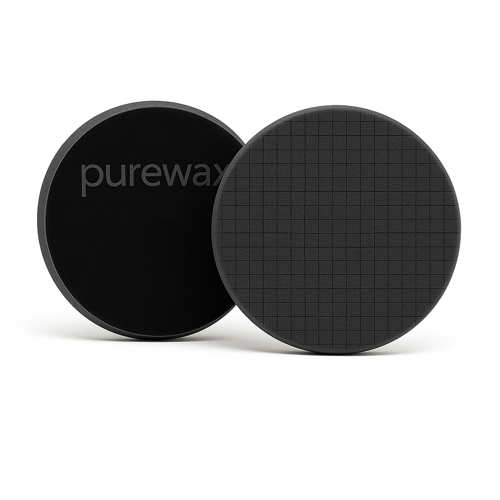 Purewax 2 Pack High Definition Foam Finishing Pad 3.5"/90mm Black