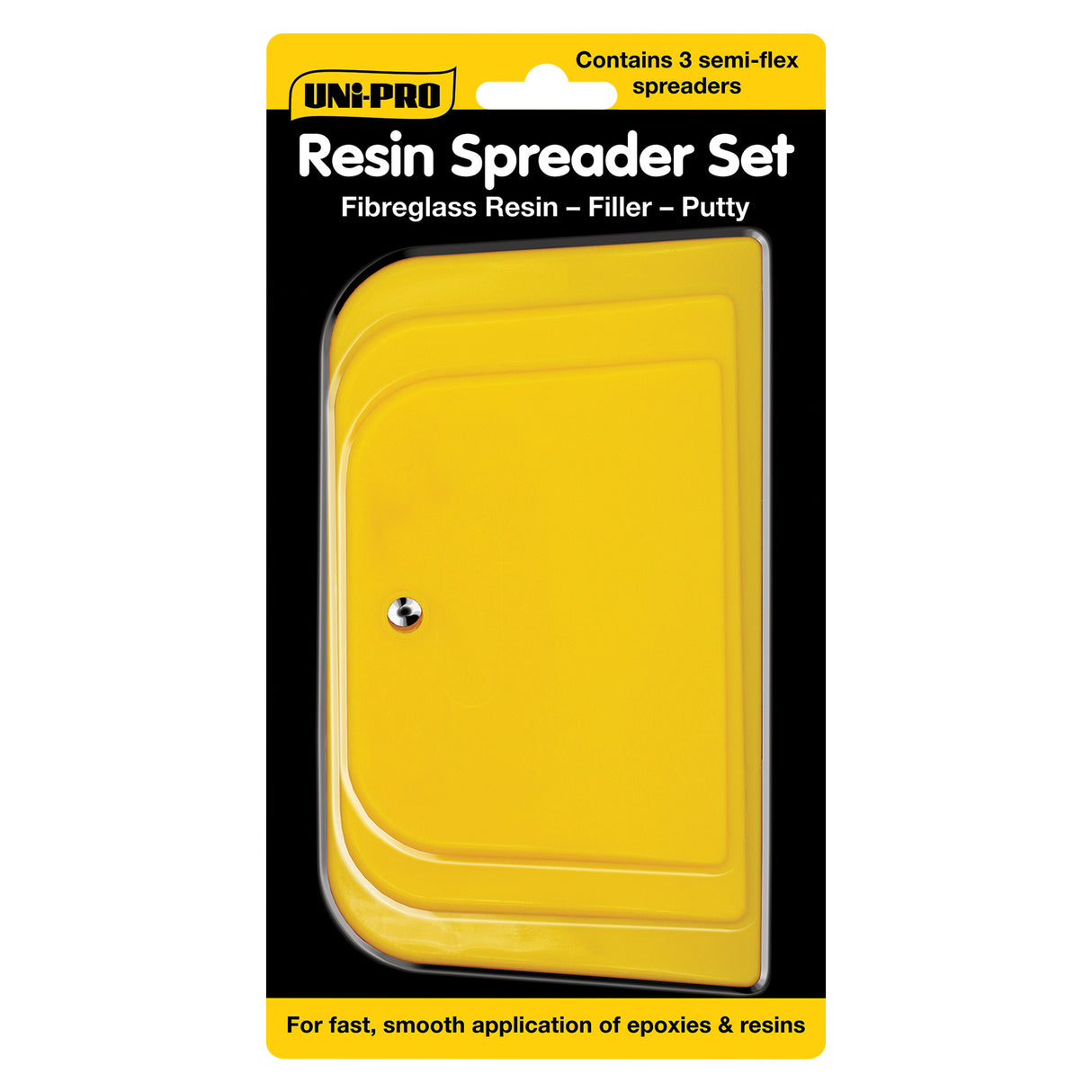 Uni-Pro Resin & Filler Spreader Set 3 Pce AL130