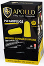 Apollo Uncorded Earplugs Class 5 Protection 26dB Box of 200 Pairs