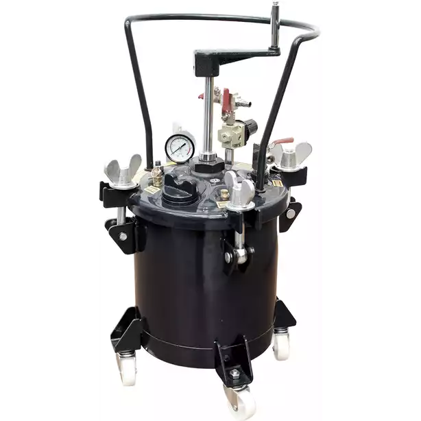 2SPRAY 10L Pressure Pot Manual Agitation, S/S Liner on Wheels