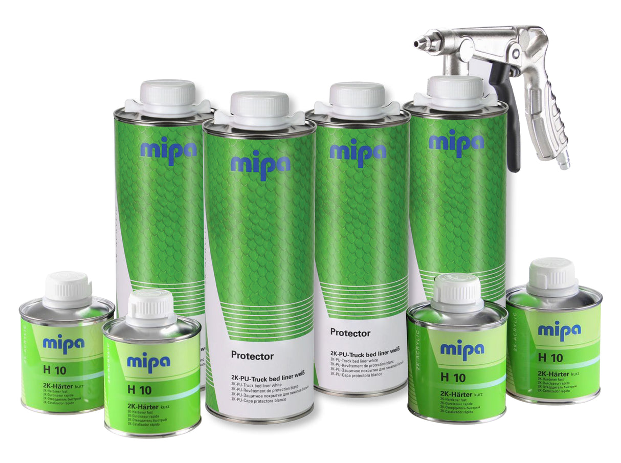 Mipa Protector Bedliner White 4L Kit with Underbody Gun