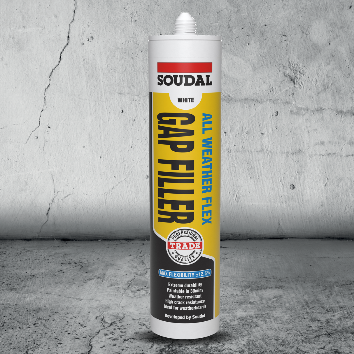 Soudal All Weather Flex Gap Filler White 300ml Single